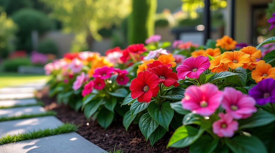 découvrez les impatiens de nouvelle-guinée, des fleurs colorées et résistantes, idéales pour embellir votre jardin en 2025 avec éclat et facilité.